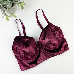 Victoria's Secret Very Sexy Balconette Bra Red Velvet Size 34D